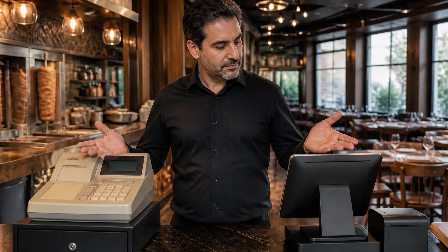 restoran sahibi geleneksel kasa ve POS sistemini karşılaştırıyor