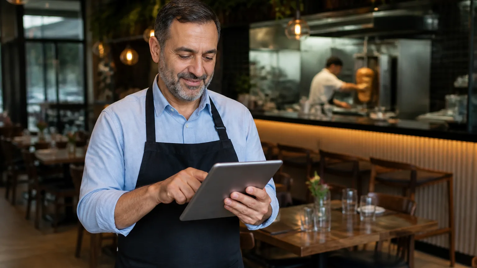 Türk restoran işletmecisi, dijital sistemlerle operasyonları yönetirken
