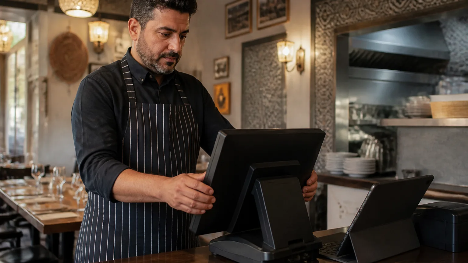 Türk restoranı sahibi bulut tabanlı POS kurulumu yaparken