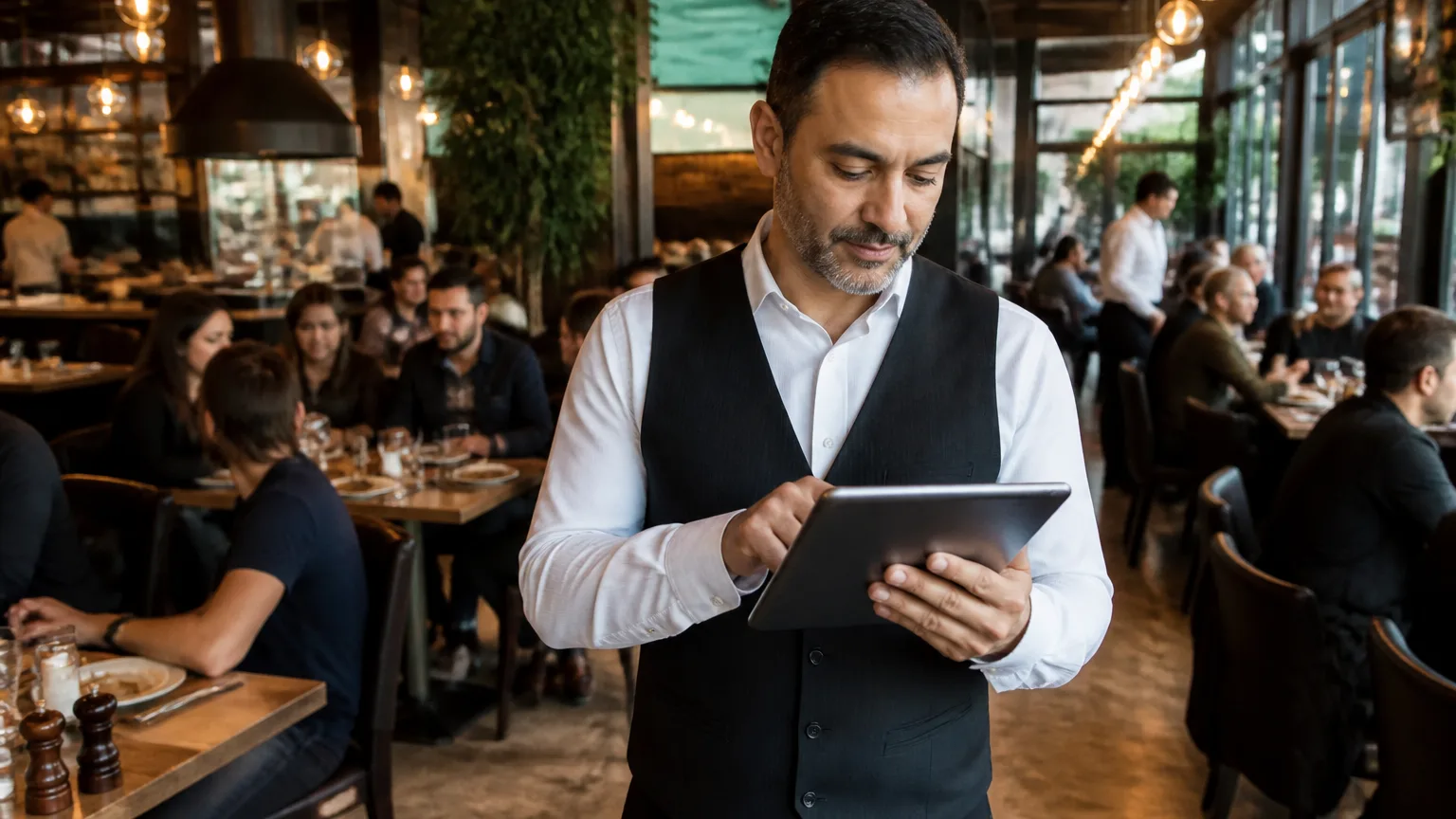 Türk restoran işletmecisi masa yönetim sistemi kullanırken