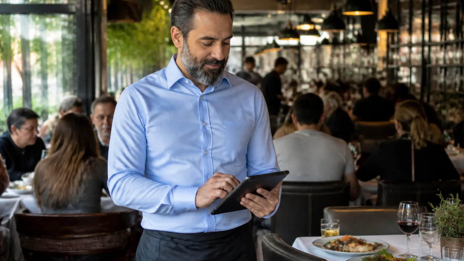Restoran işletmecisi masa yönetim sistemi kullanıyor
