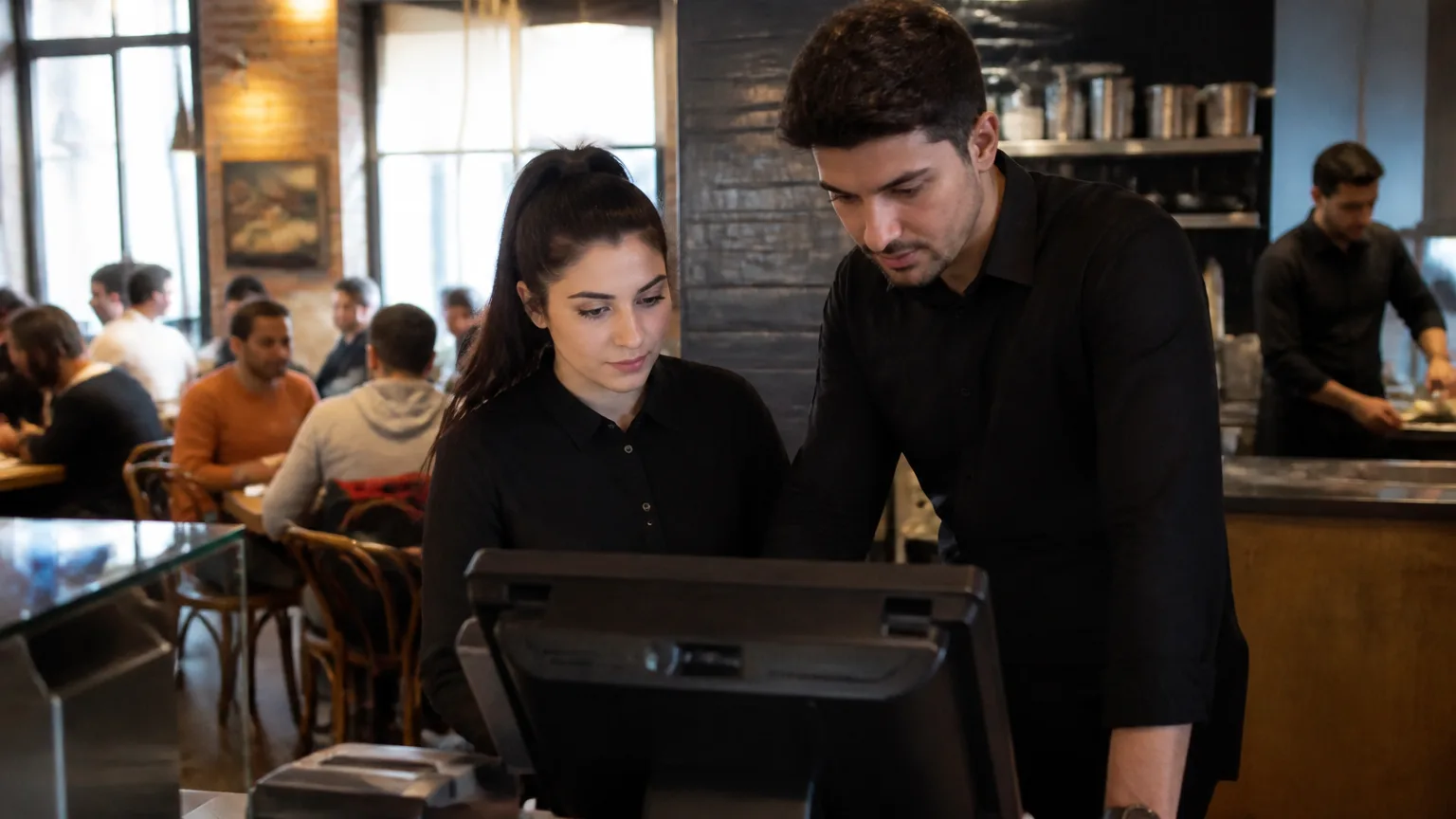 Kafe ve Restoranlarda kasa ve vardiya yönetimi sahnesi